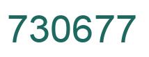 Number 730677 green image