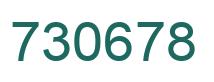 Number 730678 green image