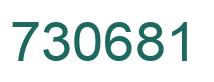 Number 730681 green image