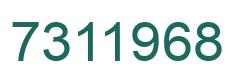 Number 7311968 green image