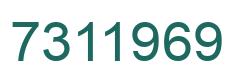 Number 7311969 green image