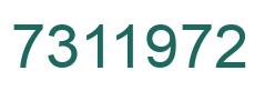Number 7311972 green image