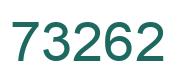 Number 73262 green image