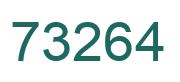 Number 73264 green image