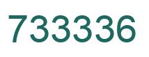 Number 733336 green image