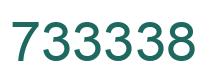 Number 733338 green image