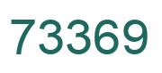 Number 73369 green image