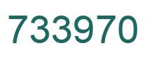 Number 733970 green image