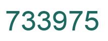 Number 733975 green image
