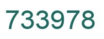 Number 733978 green image