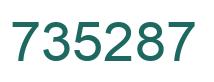 Número 735287 imagen verde