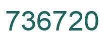 Number 736720 green image