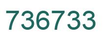 Number 736733 green image