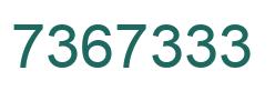 Número 7367333 imagen verde