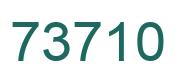 Number 73710 green image