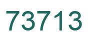 Number 73713 green image