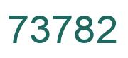Number 73782 green image