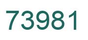 Número 73981 imagen verde