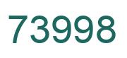 Number 73998 green image