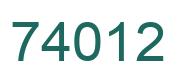 Number 74012 green image