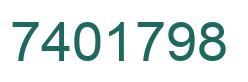 Number 7401798 green image