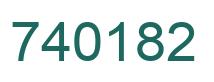 Number 740182 green image
