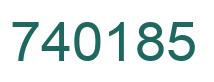 Number 740185 green image