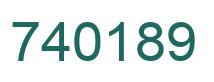 Number 740189 green image