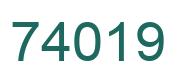 Number 74019 green image