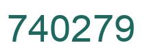 Number 740279 green image