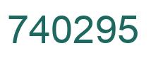 Number 740295 green image
