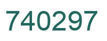 Number 740297 green image