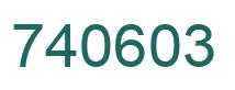 Número 740603 imagen verde