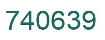 Número 740639 imagen verde