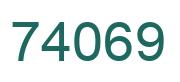 Number 74069 green image
