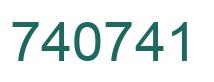 Number 740741 green image