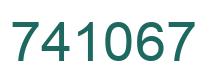 Number 741067 green image