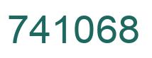 Number 741068 green image