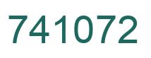 Number 741072 green image