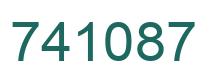 Number 741087 green image