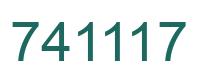 Number 741117 green image