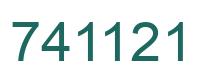 Number 741121 green image