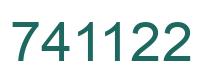 Number 741122 green image