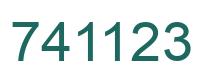 Number 741123 green image