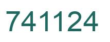 Number 741124 green image