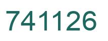 Number 741126 green image
