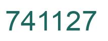 Number 741127 green image
