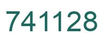 Number 741128 green image