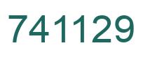 Number 741129 green image