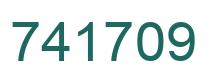 Number 741709 green image